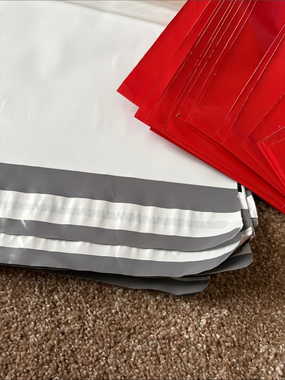Assorted Mailing & Packaging Supplies - White, Red, Clear - Picture 4 of 5